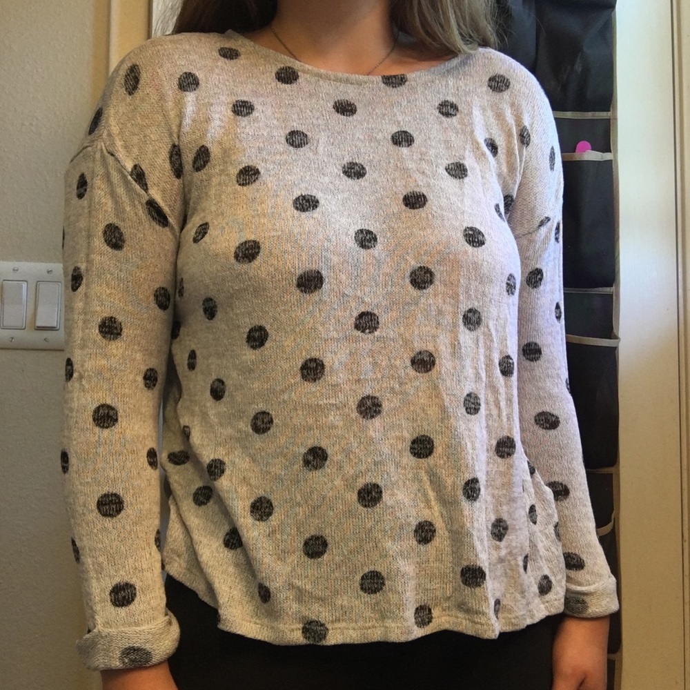 h&m girls polka dot thin sweater